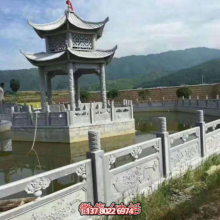 古典仿古水池涼亭，享受休閑園林生活