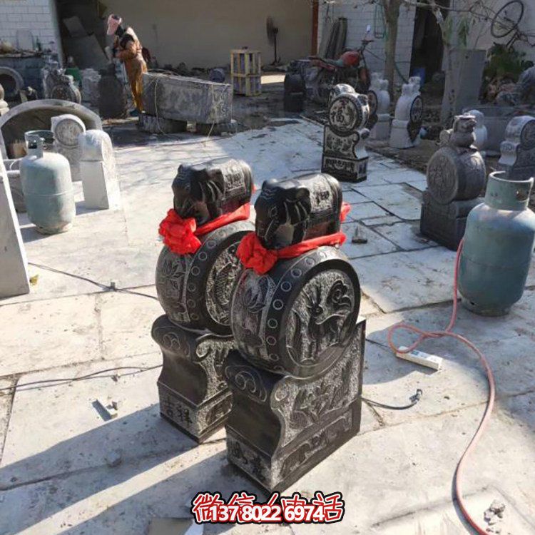 精美大理石仿古舊門墩雕塑，打造完美中式庭院