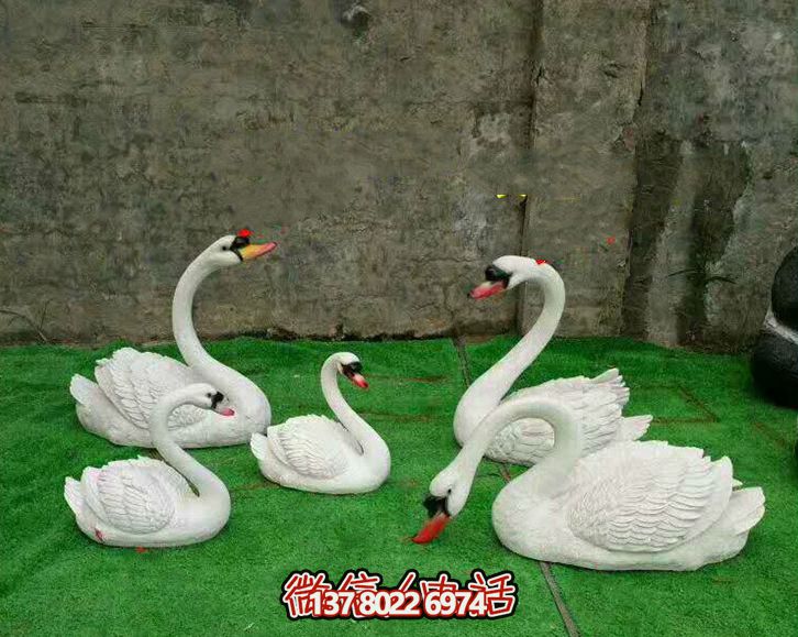 雕塑仿真天鵝，裝飾庭院、酒店、別墅等空間