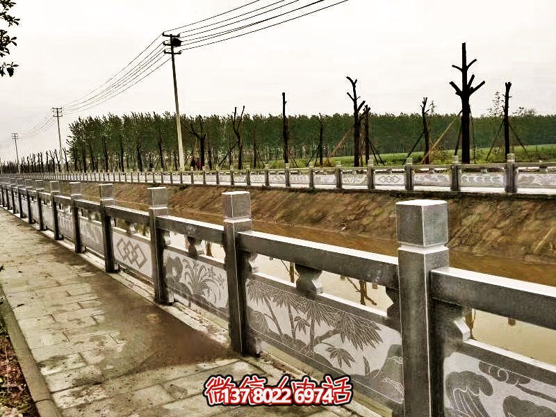 美化城市河道，完美防護(hù)欄桿，大理石裝飾