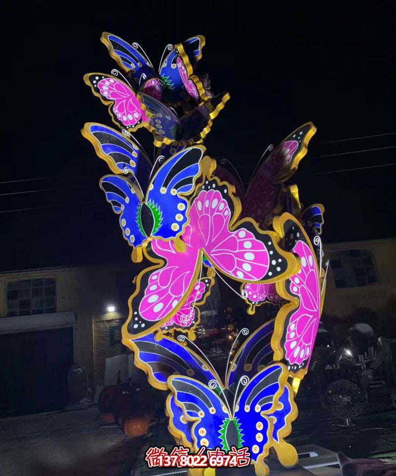 玻璃鋼蝴蝶雕塑，彩繪操場(chǎng)裝飾