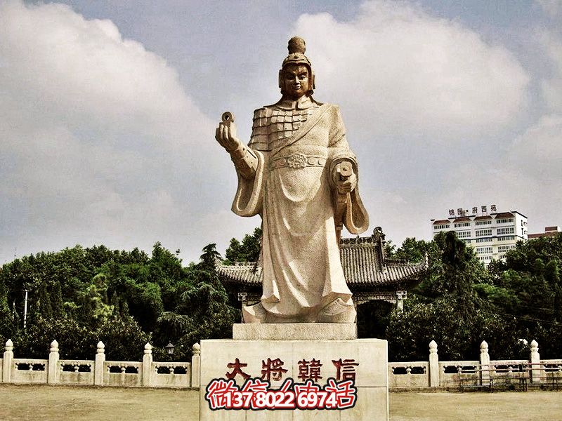 以漢白玉雕塑緬懷韓信，美化景區(qū)，展現(xiàn)創(chuàng)意兵