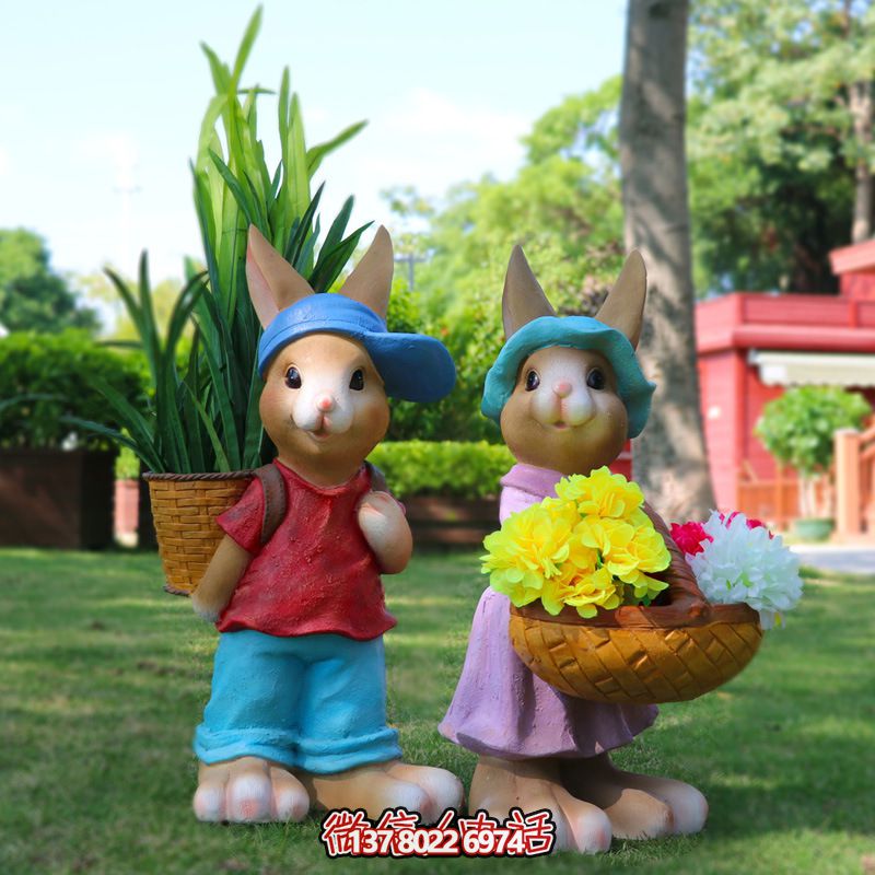 玻璃鋼兔子雕塑，只有可愛(ài)而不失大氣！