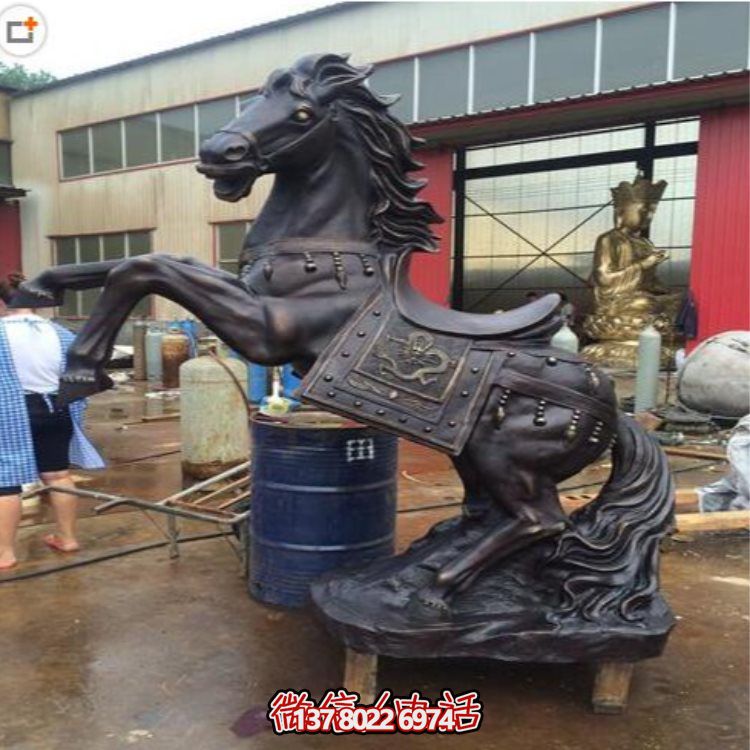 玻璃鋼仿銅戰(zhàn)馬擺件，裝飾你的家