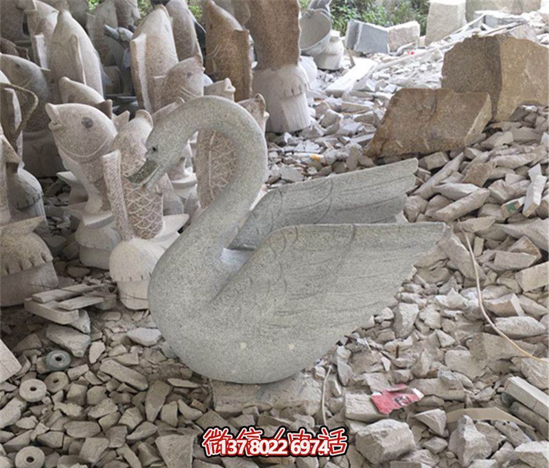 大理石創(chuàng)意天鵝雕塑，美麗大理景區(qū)的精品藝術(shù)品
