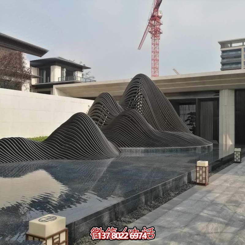 精致不銹鋼鐵藝假山，景觀抽象庭院裝飾別墅