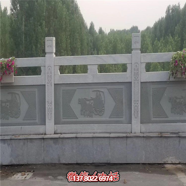 精美大理石浮雕欄桿擺件，為公園裝飾添彩