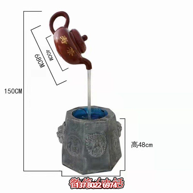 玻璃鋼大型懸空擺件，打造戶外流水天雕塑