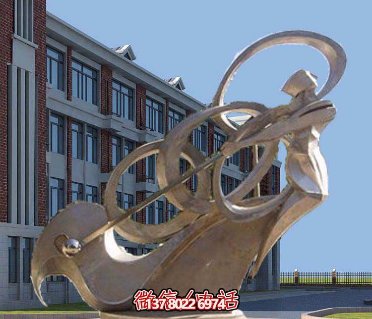 不銹鋼抽象高爾夫球雕塑，點綴景區(qū)園林