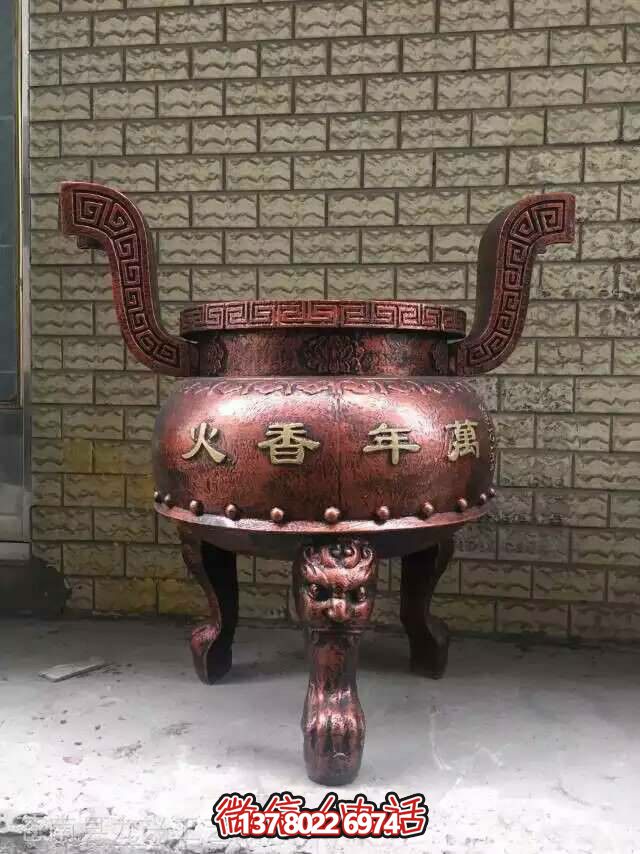紅銅香爐，來自古老寺院的精美鑄造