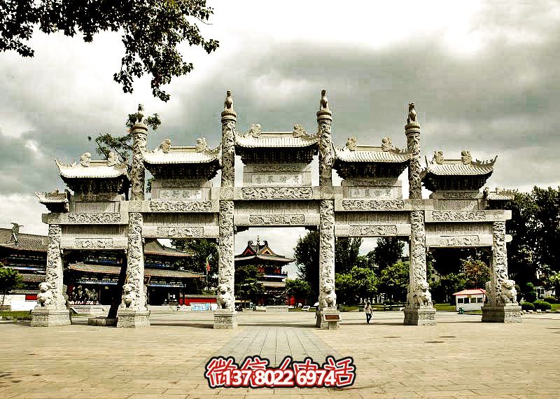 五門浮雕牌坊，美化大型景區(qū)廣場