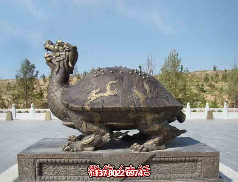 玻璃鋼龍龜?shù)袼?，點綴公園里的創(chuàng)意行走
