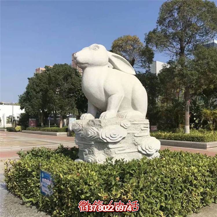 精美十二生肖大理石石雕，高端戶外園林裝飾