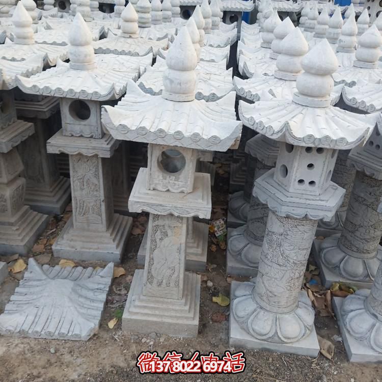 精美手工雕刻青石中式石燈擺件，打造完美園林裝飾