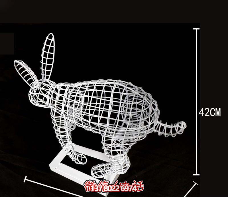 鏤空不銹鋼兔子雕塑，為您的室內(nèi)裝飾添彩