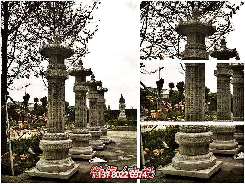 大理石經(jīng)幢，傳承歷史文化，融園林、寺院、刻字于一體
