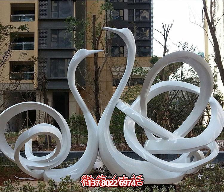 創(chuàng)意天鵝雕塑，為公園和小區(qū)帶來抽象的藝術(shù)氛圍