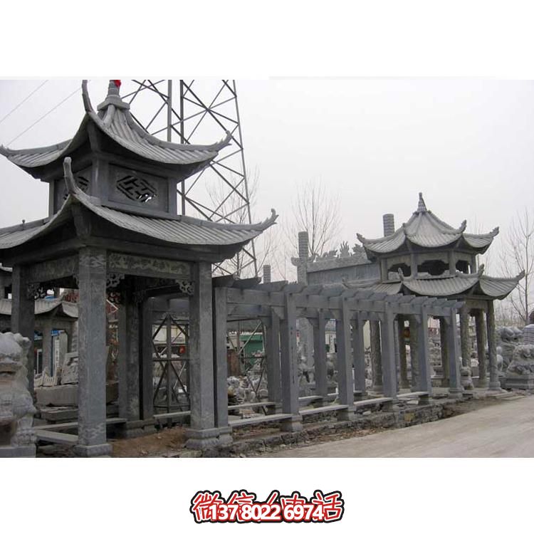 精美石雕，時(shí)尚的大理石長(zhǎng)廊營(yíng)造絕美的戶外公園雕塑