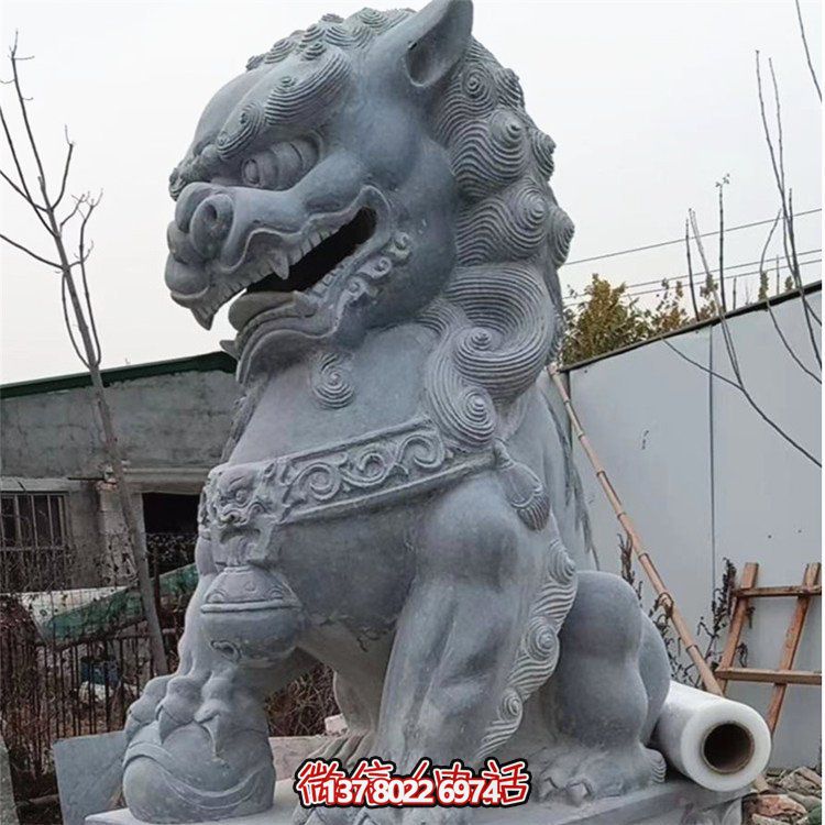 豪華庭院大型獅子雕塑，招財進寶，鎮(zhèn)宅門口裝飾