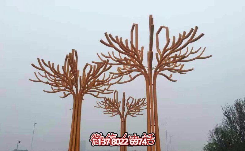 不銹鋼景觀雕塑，提升步行商業(yè)街抽象美感