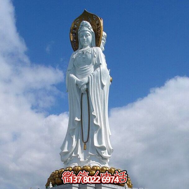 古老石雕觀音菩薩雕塑，景區(qū)大型面積景點(diǎn)