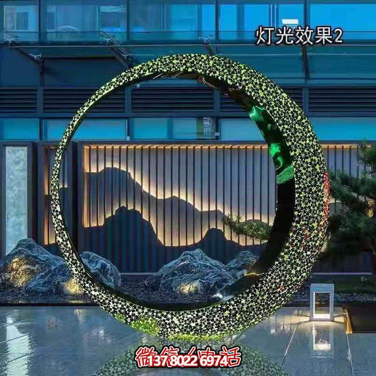 不銹鋼燈光圓環(huán)，營(yíng)造月亮美景