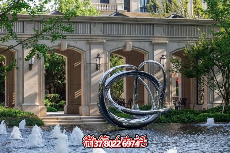 創(chuàng)意不銹鋼抽象藝術(shù)景觀雕塑擺件，點綴小區(qū)水池