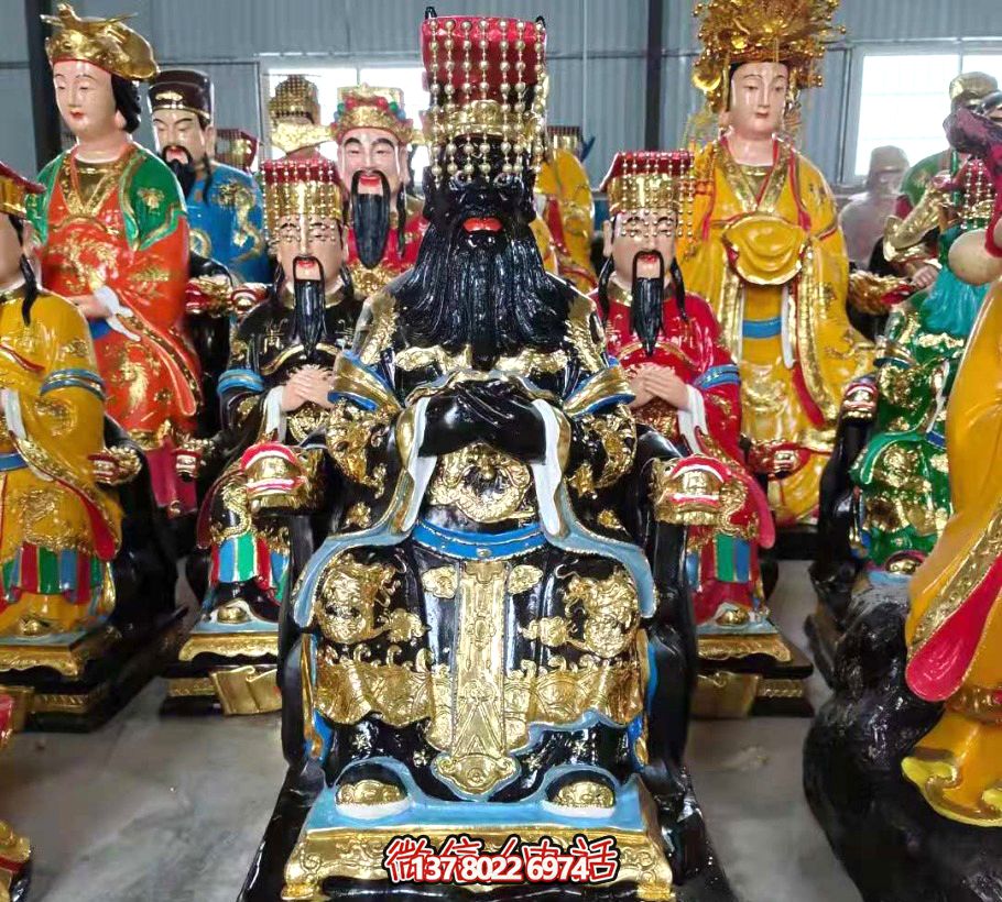 玻璃鋼彩繪龍王雕塑，傳承古老文化