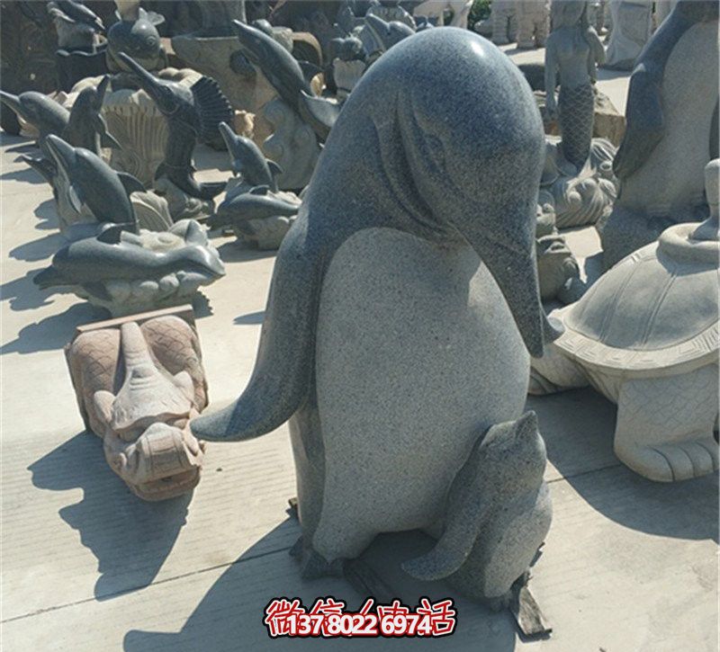企鵝雕塑，讓公園更加精彩