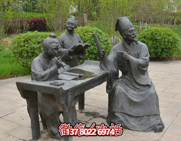 古代庭院景區(qū)，一起讀書(shū)、雕塑、感受古風(fēng)