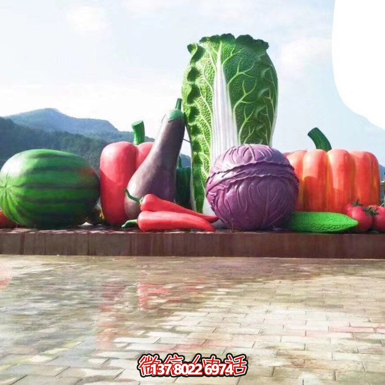 玻璃鋼大型仿真景觀擺件，蔬菜水果裝飾