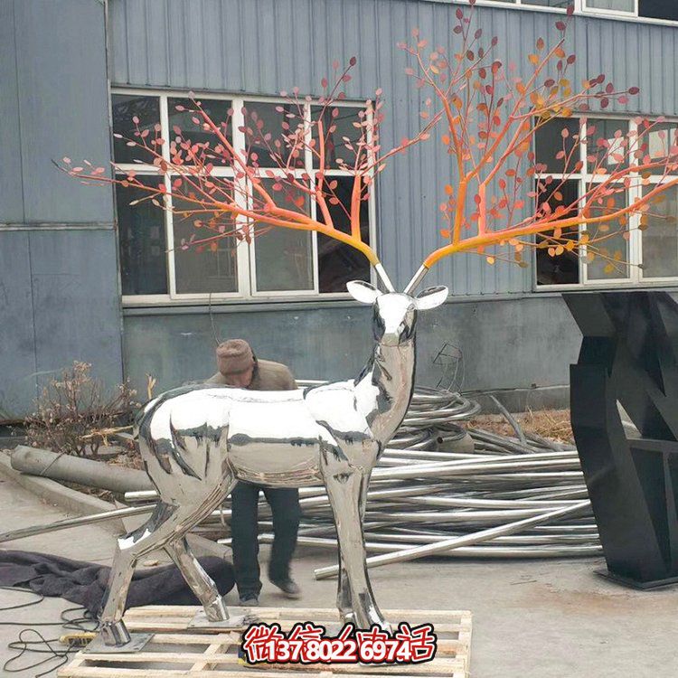 精致不銹鋼鏡面雕塑擺件，為您的園林景觀增添精彩