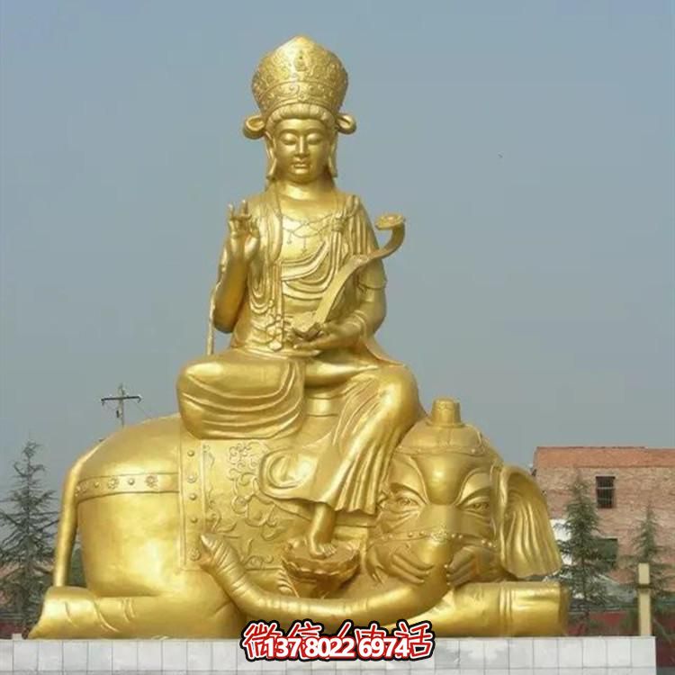 玻璃鋼雕塑文姝普賢，精致烤漆噴金大型景點(diǎn)裝飾