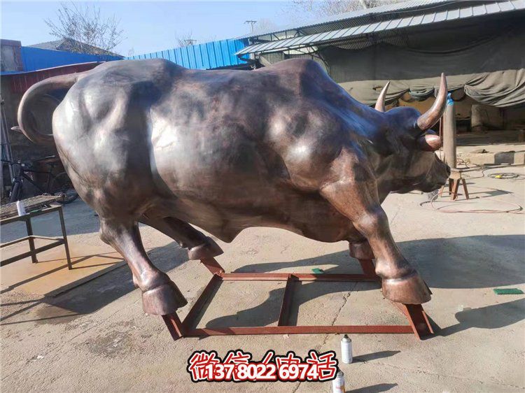 大型銅牛景觀雕塑，招財擺件