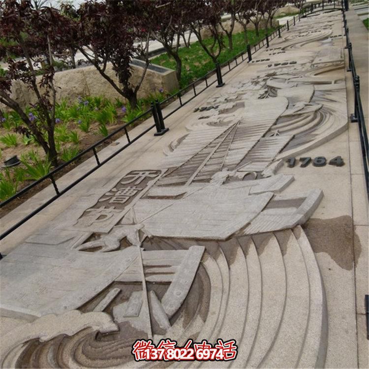 大理石浮雕壁畫，點綴景區(qū)廣場裝飾