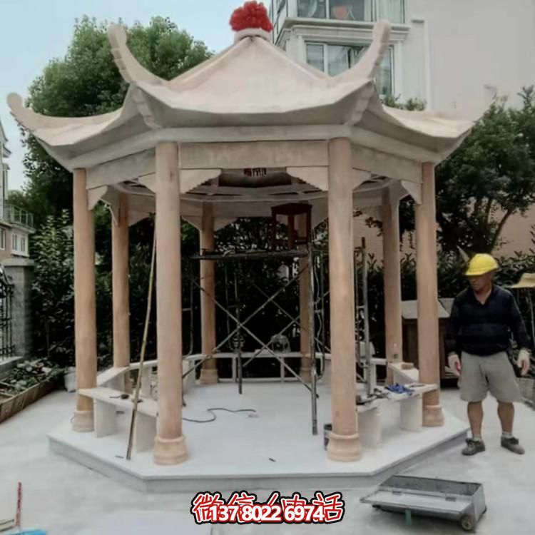 紅古涼亭，讓你在小區(qū)花園里享受晚霞美景