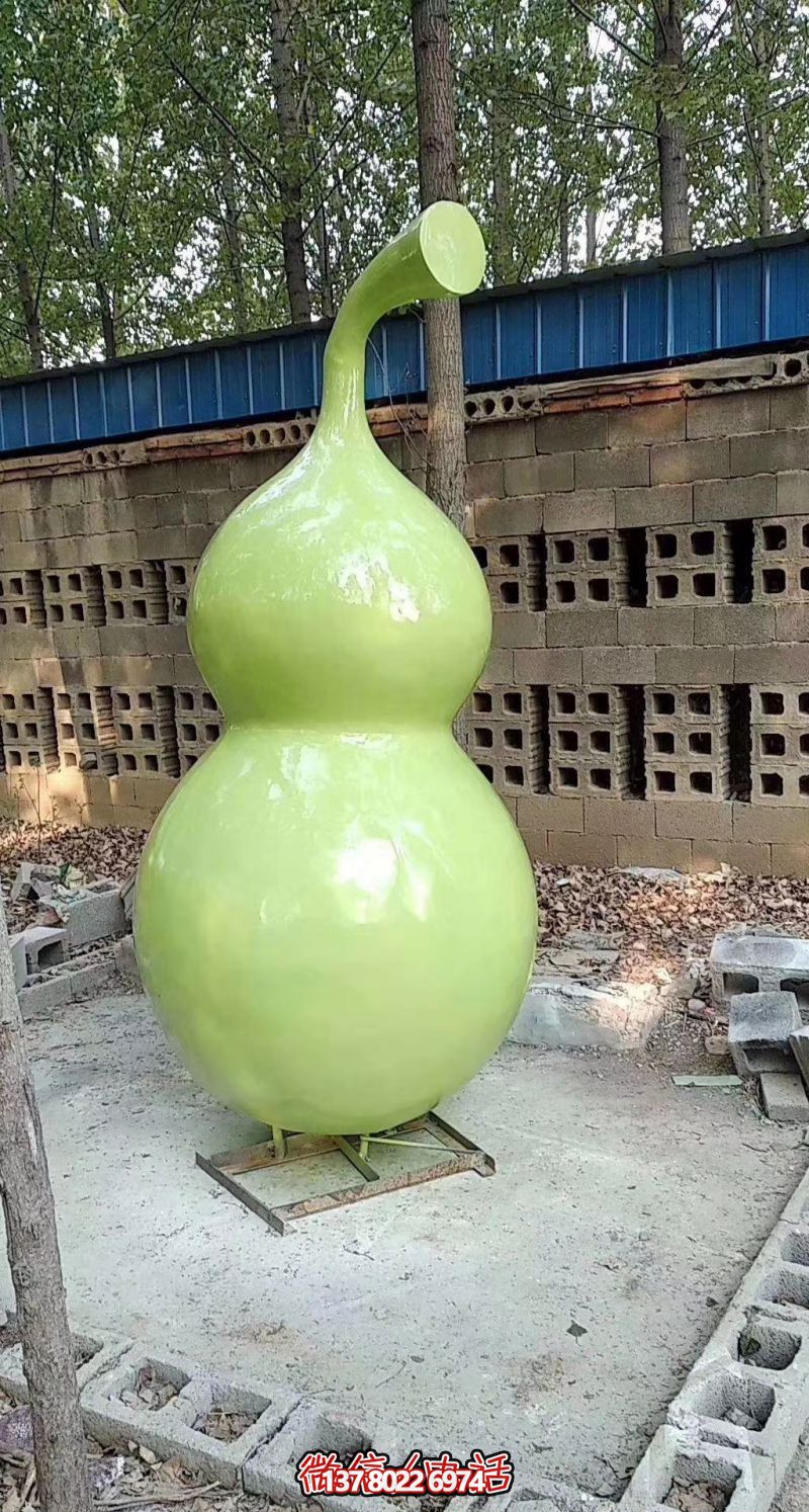 玻璃鋼烤漆園林葫蘆雕塑，點亮景區(qū)