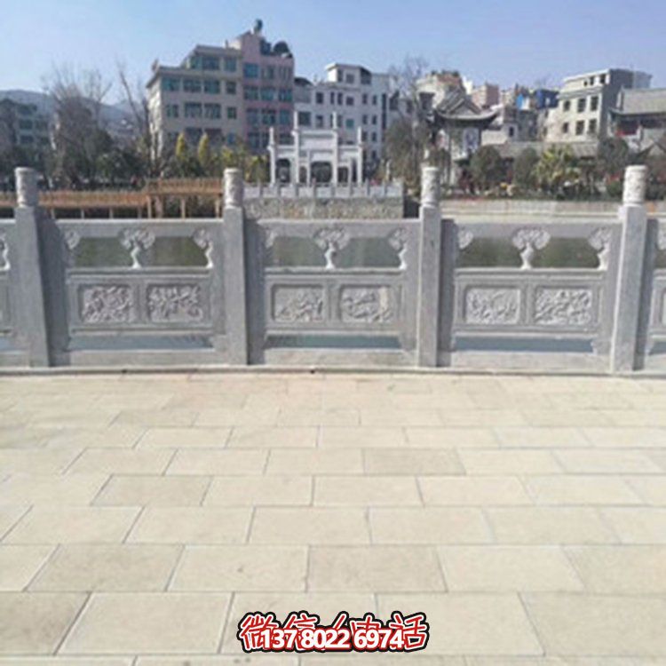 精美大理石雕塑欄桿，裝點(diǎn)戶外園林景觀