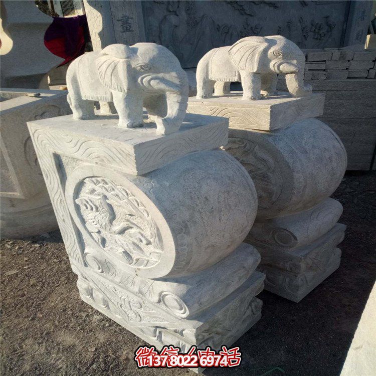 大理石石雕抱鼓，為您的園林庭院門口點綴美觀