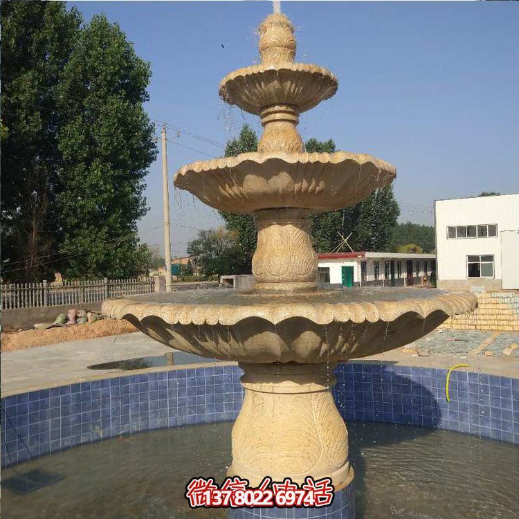 花崗巖噴泉流水?dāng)[件，給你不一樣的戶外廣場(chǎng)園林景觀雕塑