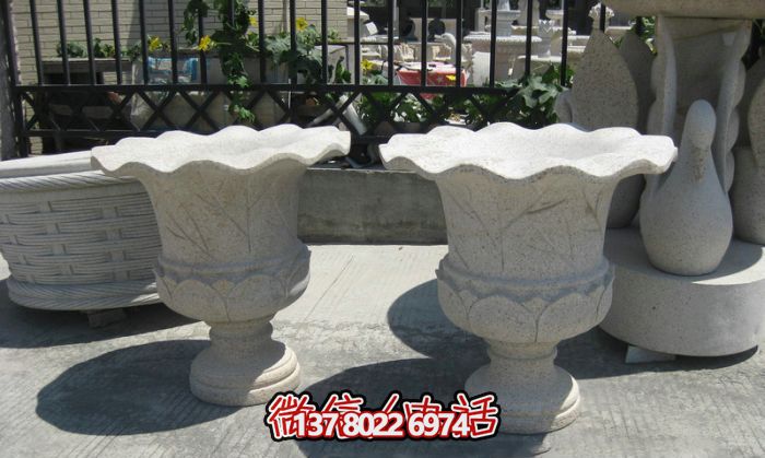 歐式大理石花盆石雕雕塑，締造公園景區(qū)精美景觀