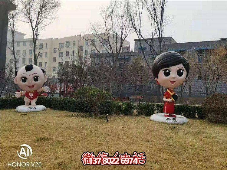 藝術(shù)玻璃鋼雕塑，點(diǎn)綴美麗園林景觀