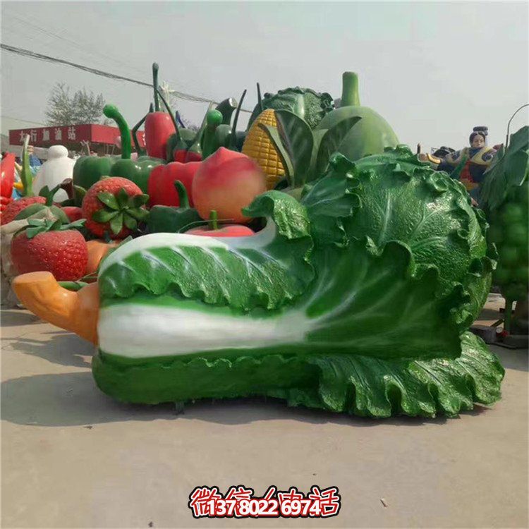 玻璃鋼仿真白菜雕塑，為您的園林戶外添彩