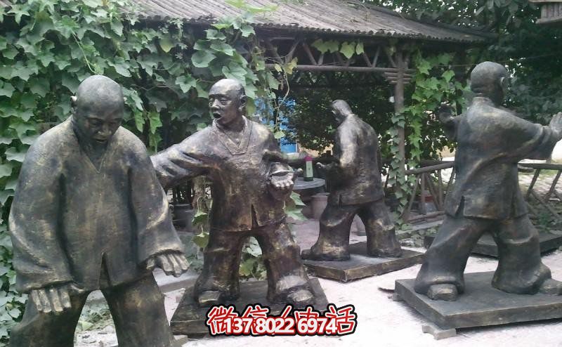 玻璃鋼雕塑景觀，為廣場(chǎng)練功夫人注入靈動(dòng)之物