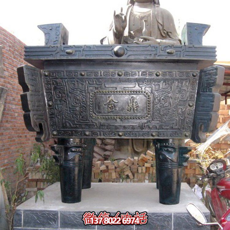 精美佛教用品銅香爐擺件，長(zhǎng)方形裝飾家居