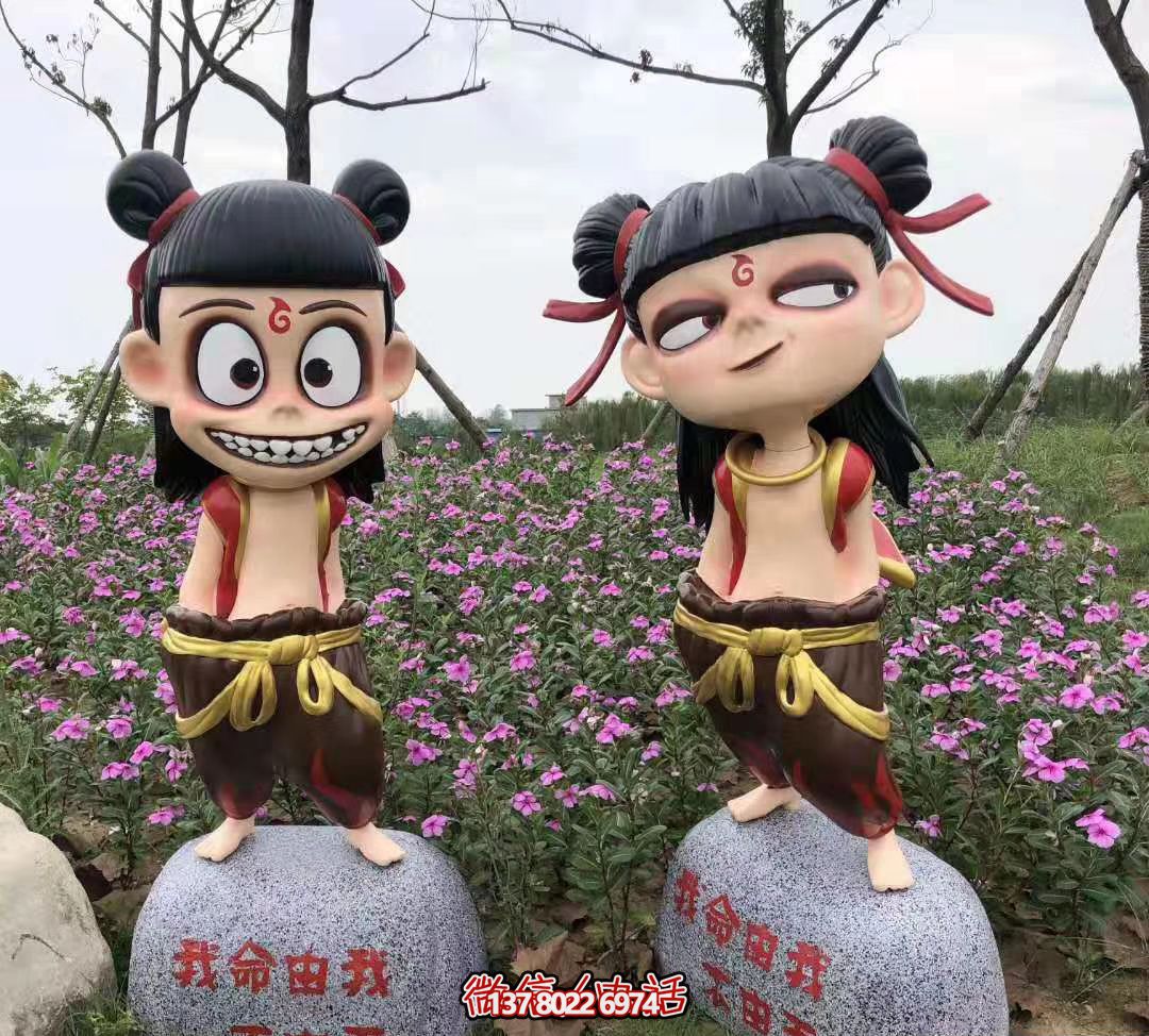 哪吒彩繪玻璃鋼雕塑，為公園廣場(chǎng)帶來(lái)獨(dú)特藝術(shù)氛圍