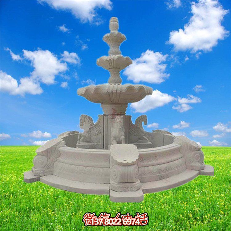 精美石雕噴泉，點(diǎn)綴大理園林之美