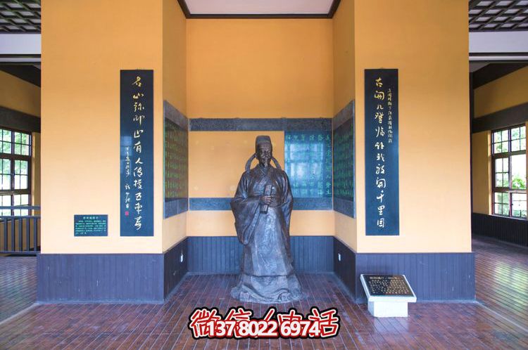 歐陽(yáng)詢(xún)鑄銅雕像，讓歷史文化名人永恒鐫刻