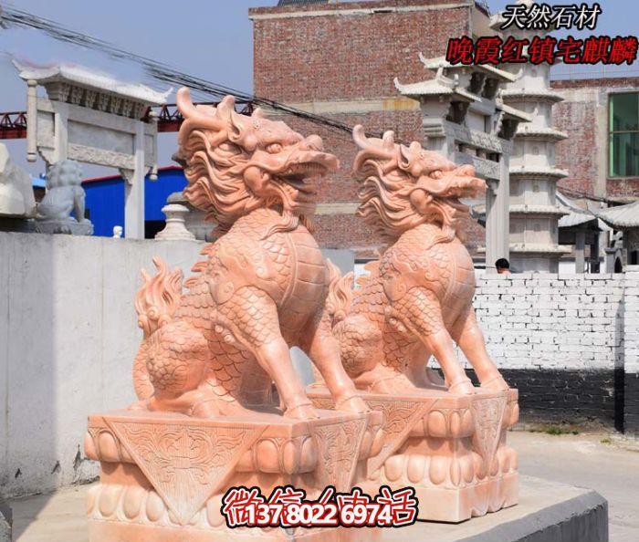 仿古神麒麟石雕，點(diǎn)綴您的庭院門口