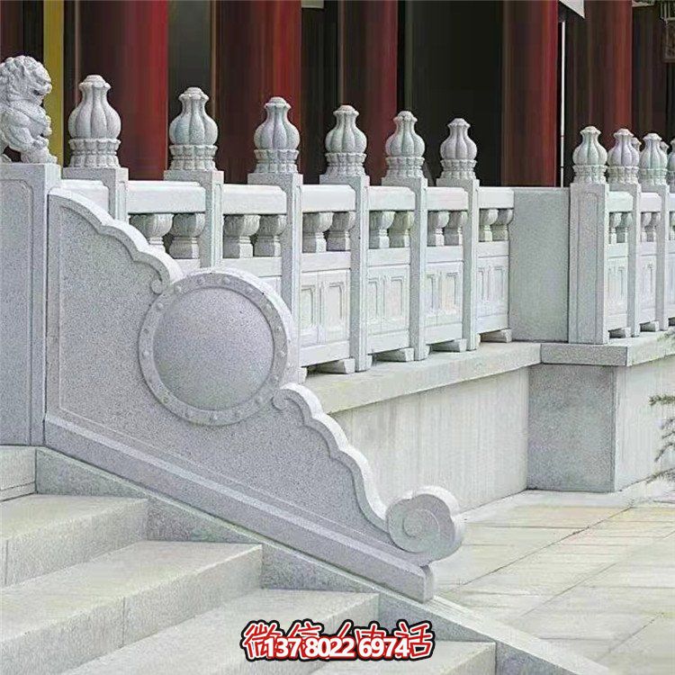 精美石雕欄桿欄板，點綴景區(qū)景點，增添園林雕塑之美